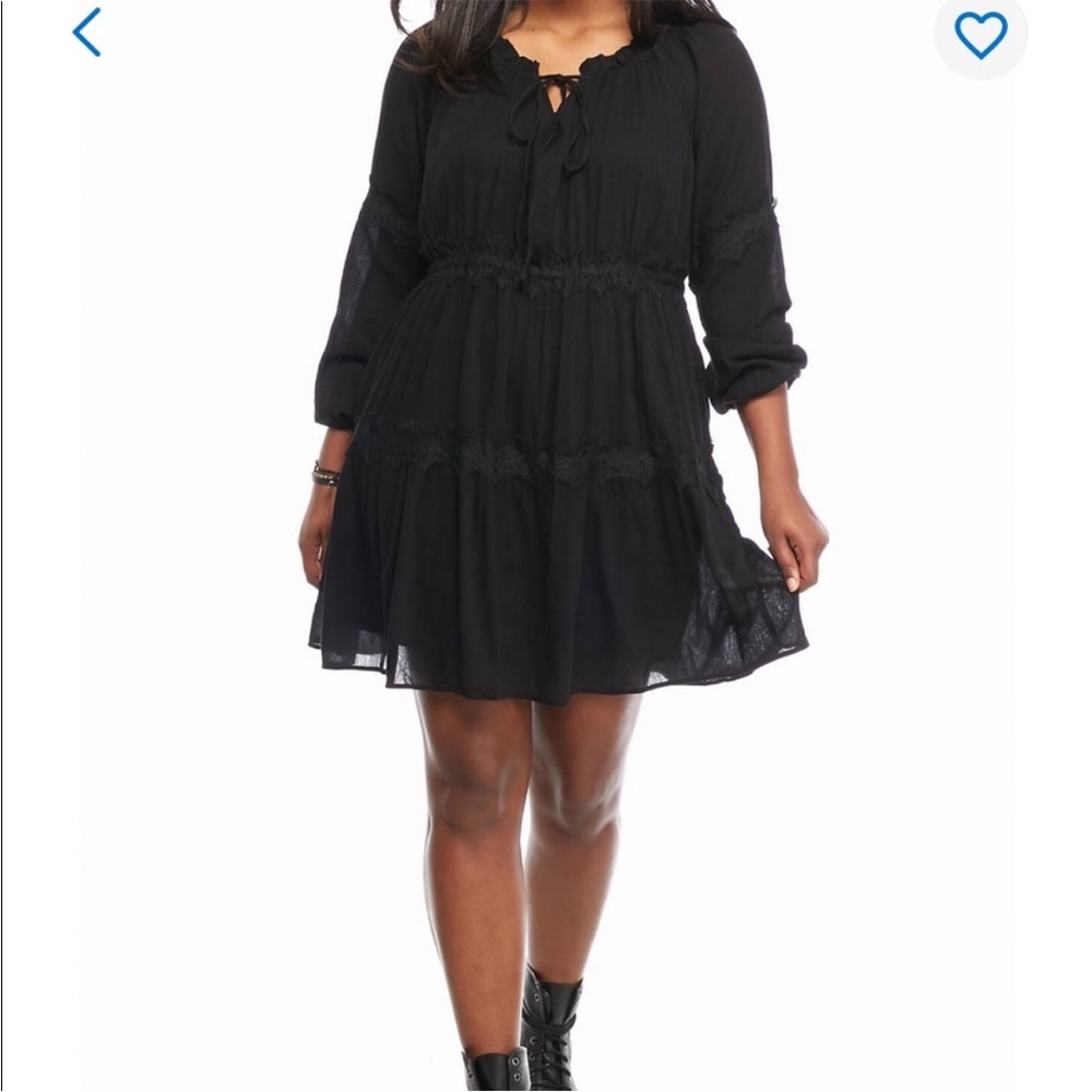 NWT Red Camel Black Heirloom Romance Peasant Dress / SZ 1X